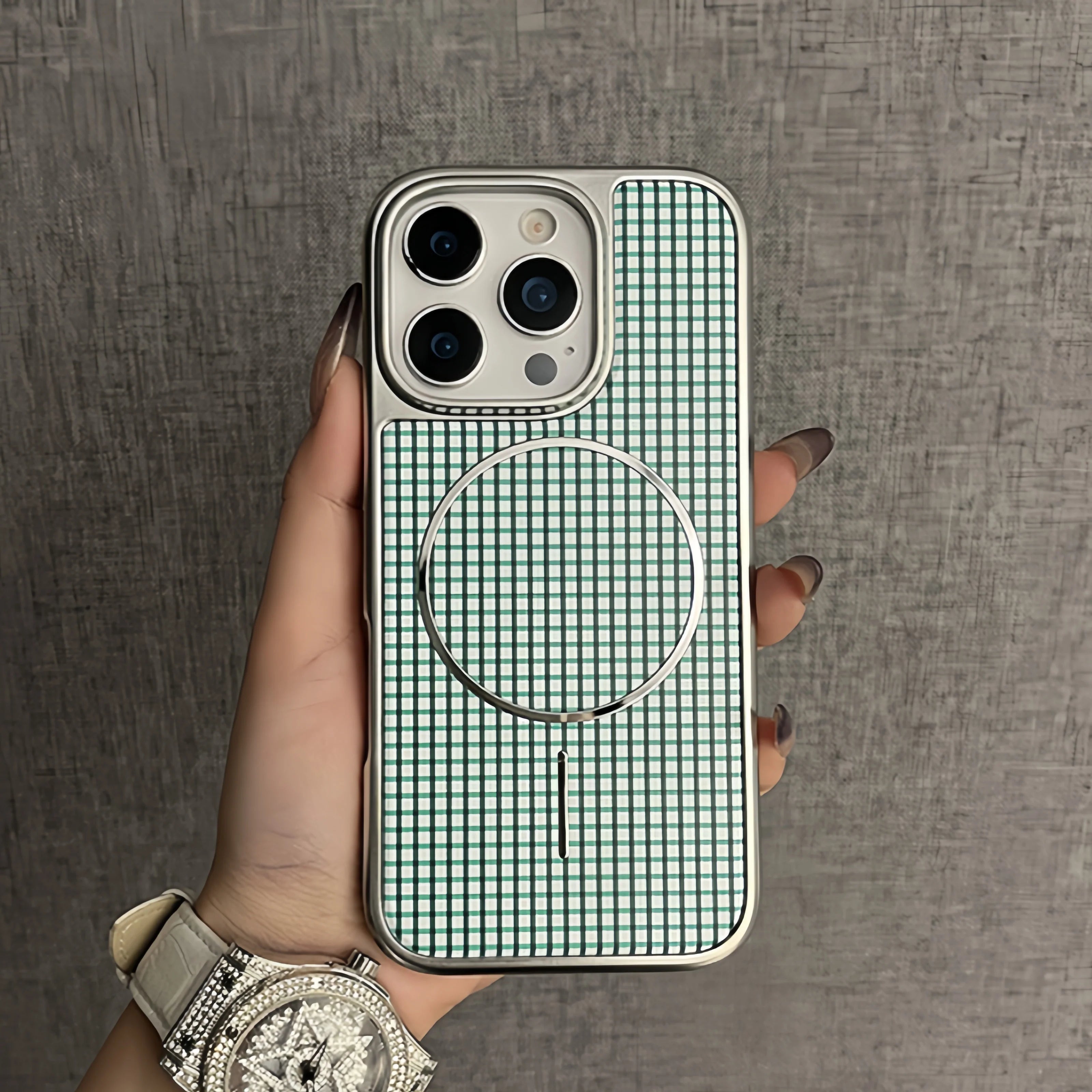 Dopamine Checkered MagSafe iPhone Case
