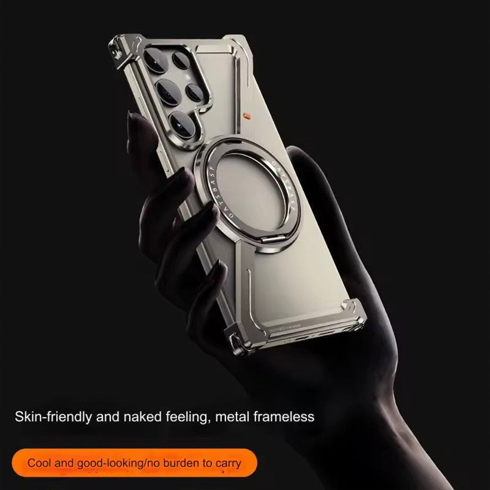 Bugario Z-Shape Luxury Metal Frame Case – Slim Shock- & Scratch-Proof Alloy Cover, Raised Bezel Protection