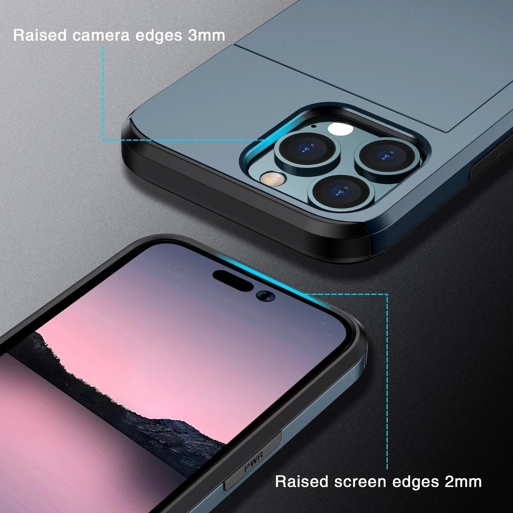 Bugario Cute Stylish Protective SlideShield Wallet Case – Cute Slim Card-Holder Cover for Men & Women, Shockproof Anti-Scratch