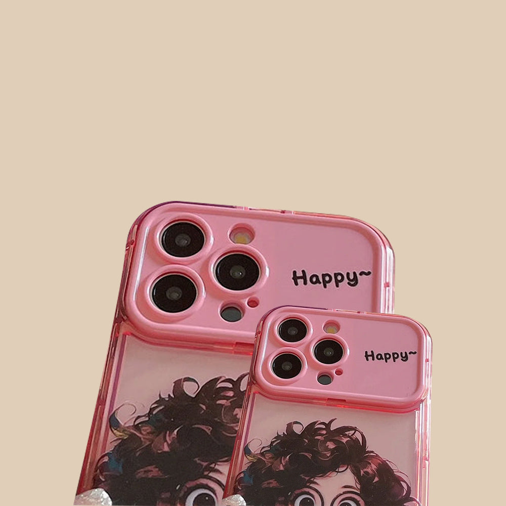 Cartoon Geek Girl Mirror iPhone Case