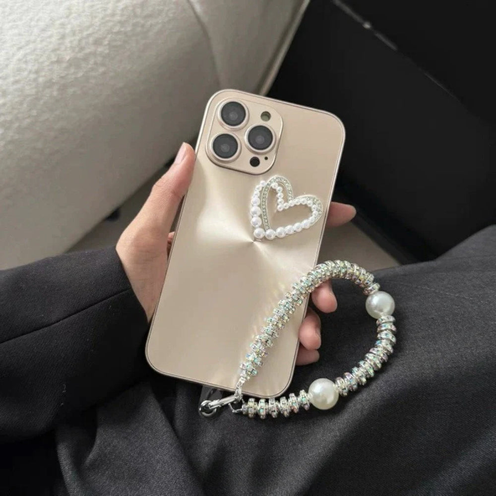 Glow Pearl Heart iPhone Case
