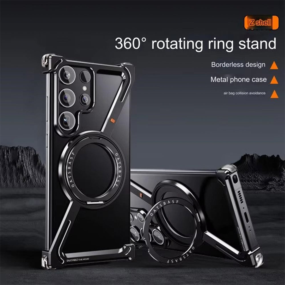 Bugario Z-Shape Luxury Metal Frame Case – Slim Shock- & Scratch-Proof Alloy Cover, Raised Bezel Protection