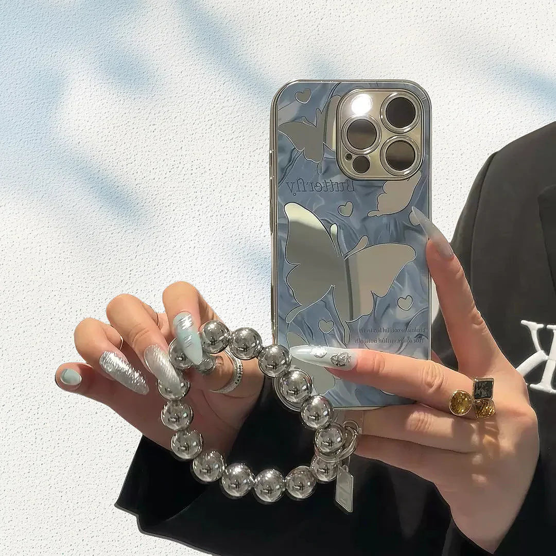 Mirror Butterfly Silhouette iPhone Case