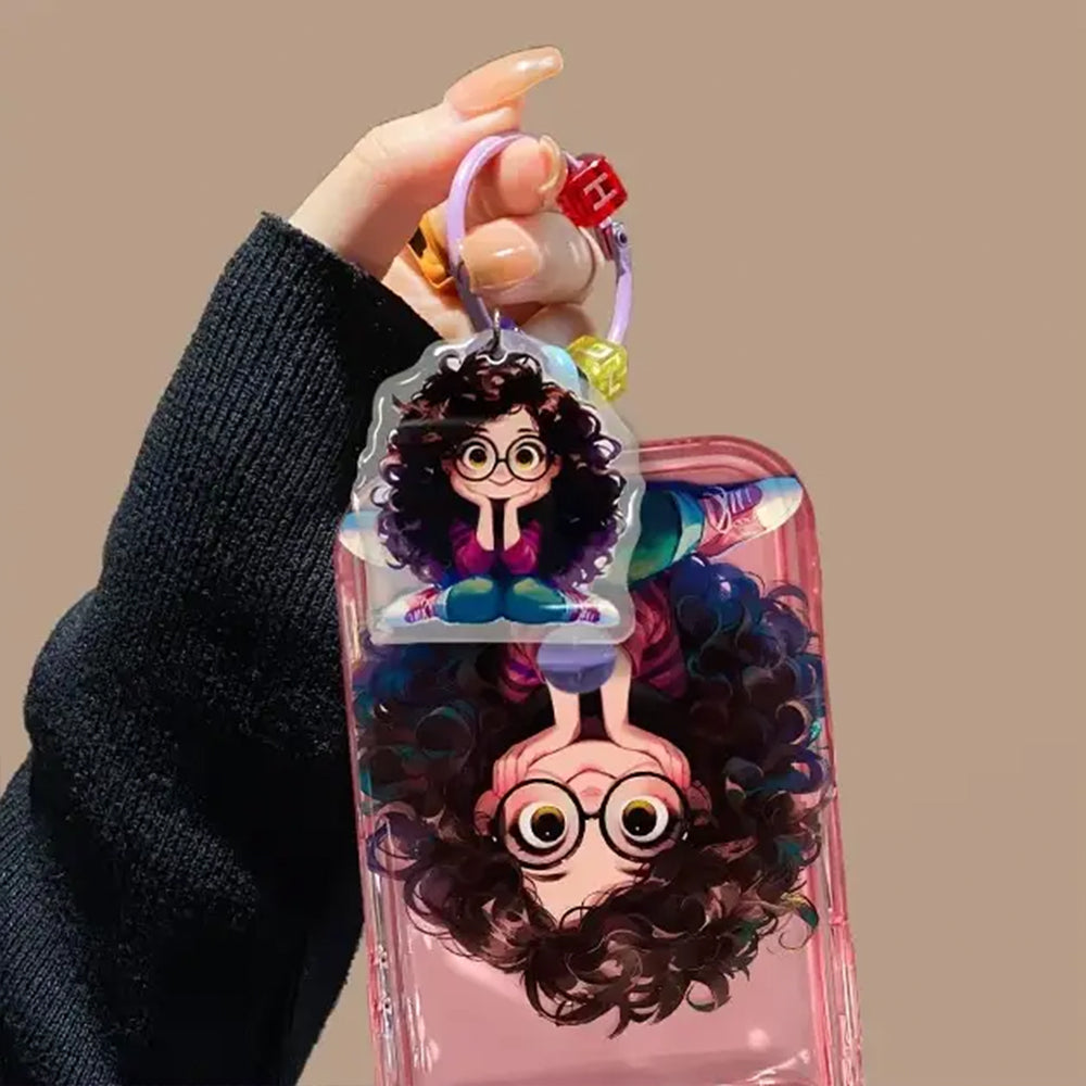 Cartoon Geek Girl Mirror iPhone Case