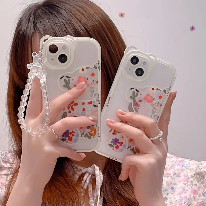 3D Bear Charm Phone Case