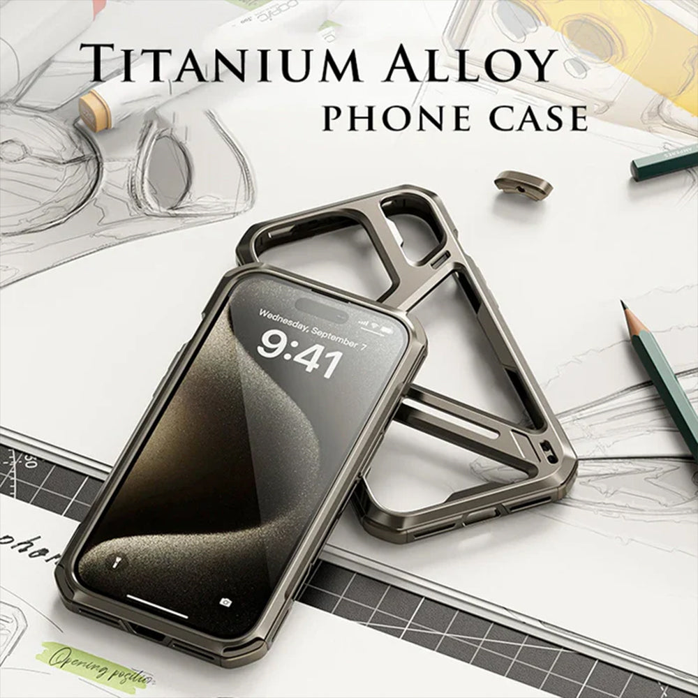 Luxury Titanium Alloy Hollow iPhone Case