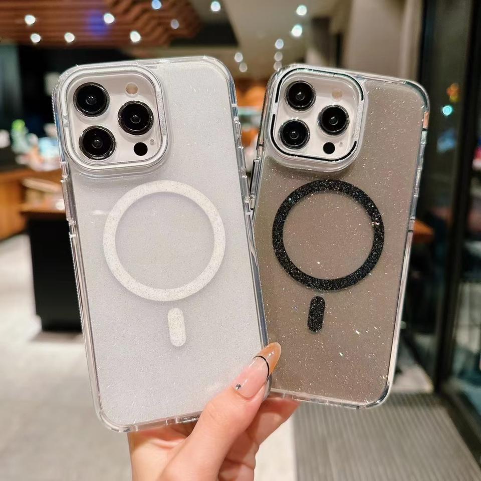 Glitter Lens Holder Magnetic iPhone Case