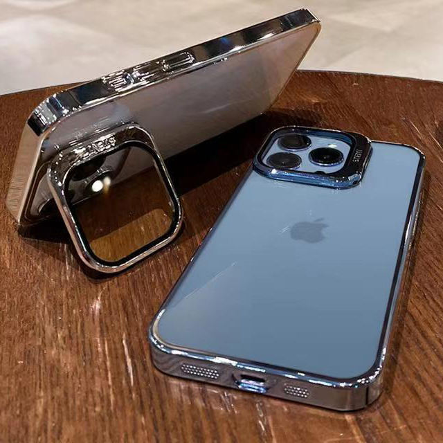 Transparent Camera Lens Stand Case For iPhone