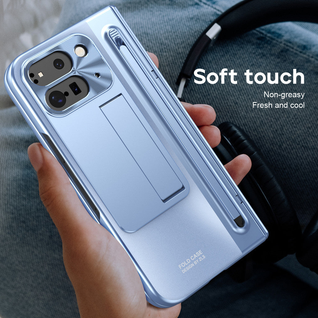 Luxury One-Piece Plating Folding Case for Google Pixel 9 Pro Fold - 360° Full Protection Folding Cover