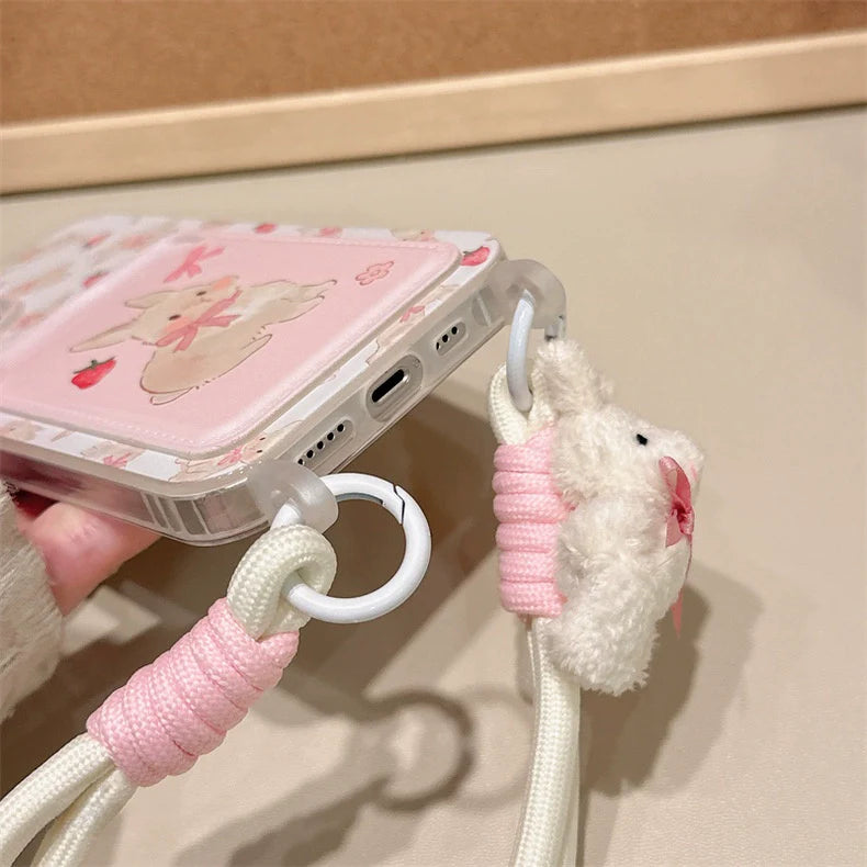 Pink Rabbit Card Pouch iPhone Case