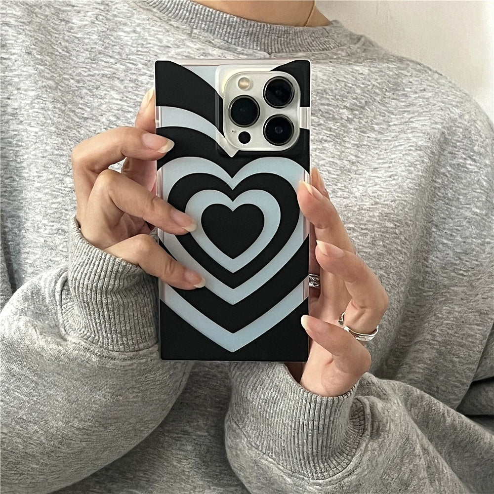 Layered Heart Square iPhone Case