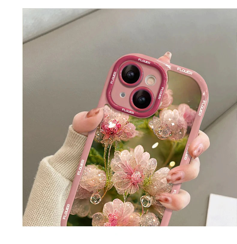 Pink Blossom Crystal iPhone Case
