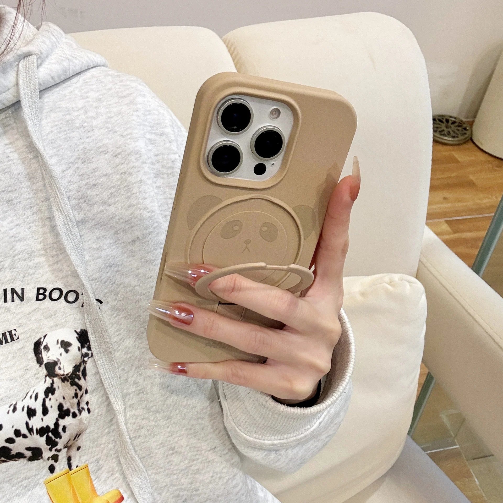Cute Panda Magnetic iPhone Case