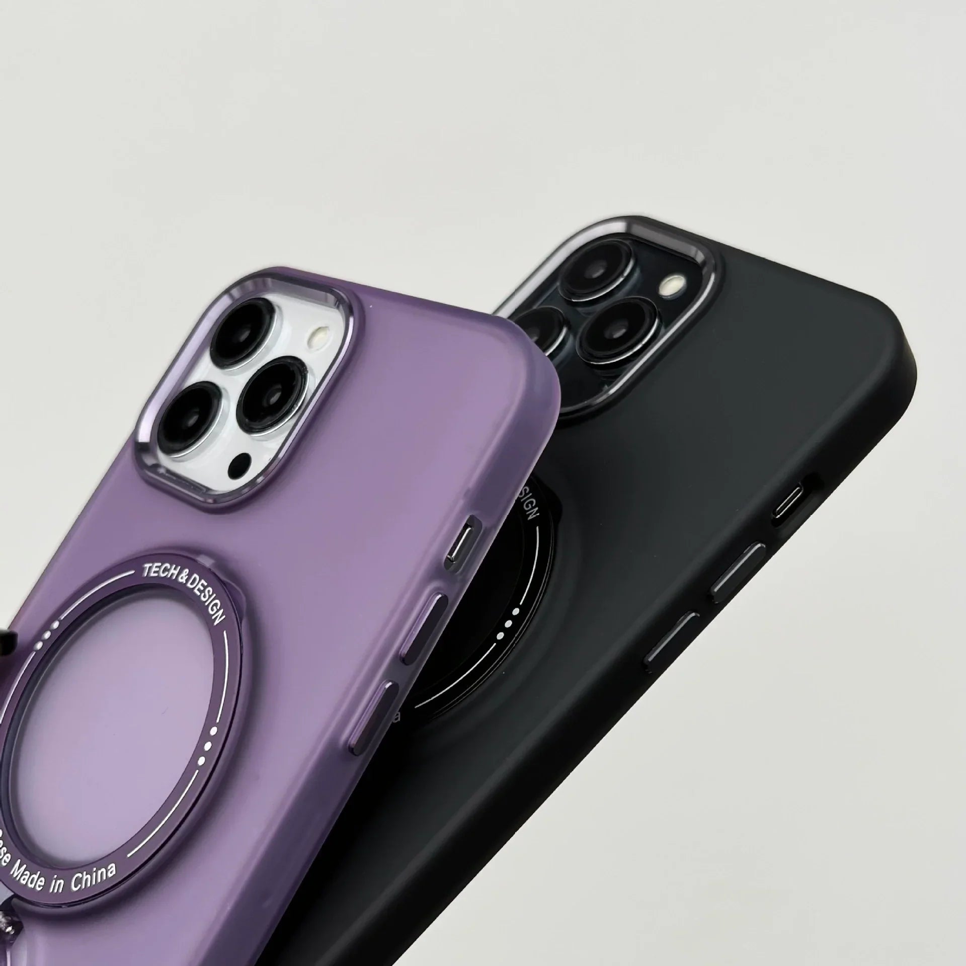 Frosted Halo Ring Stand MagSafe iPhone Case