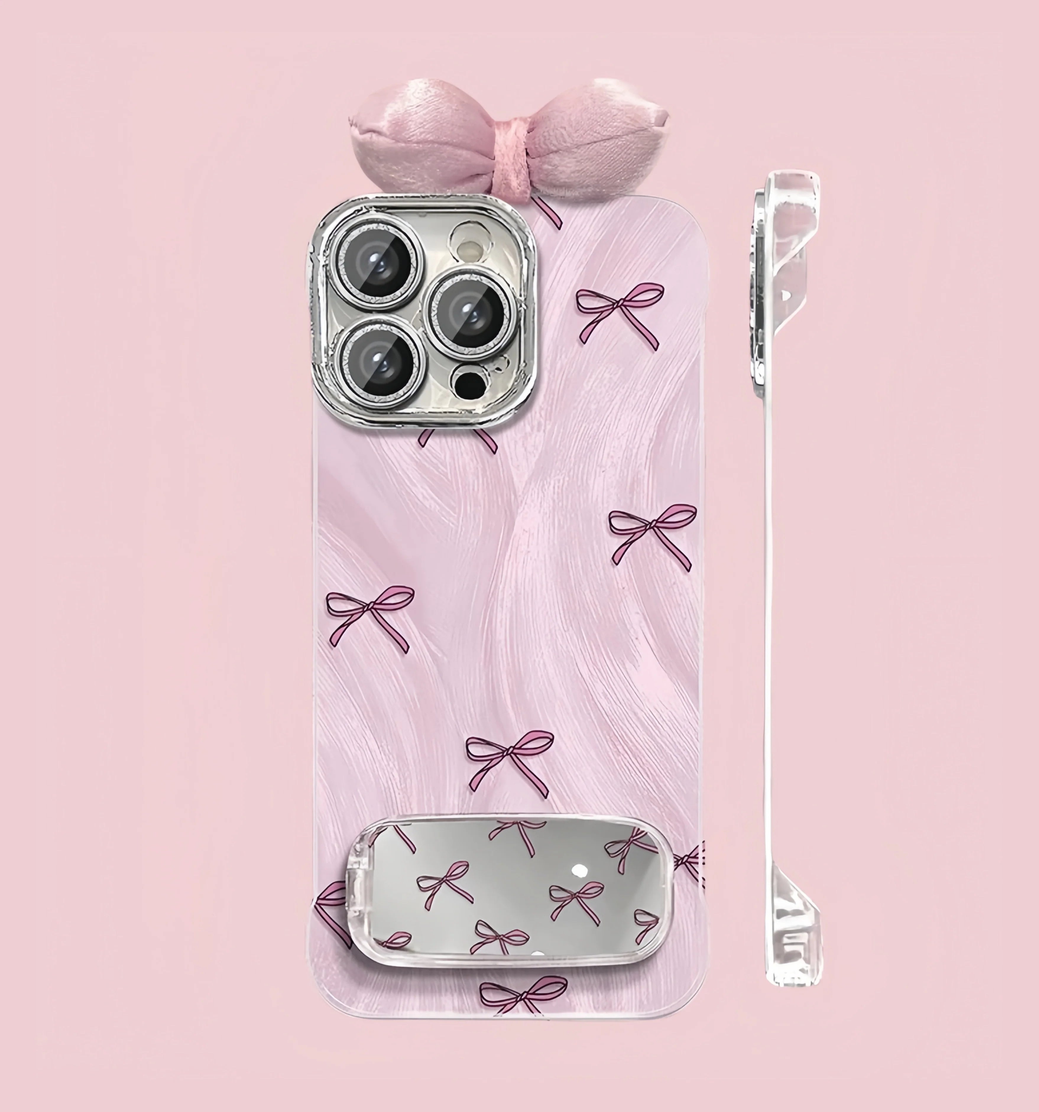 Pink Ribbon Bow iPhone Case