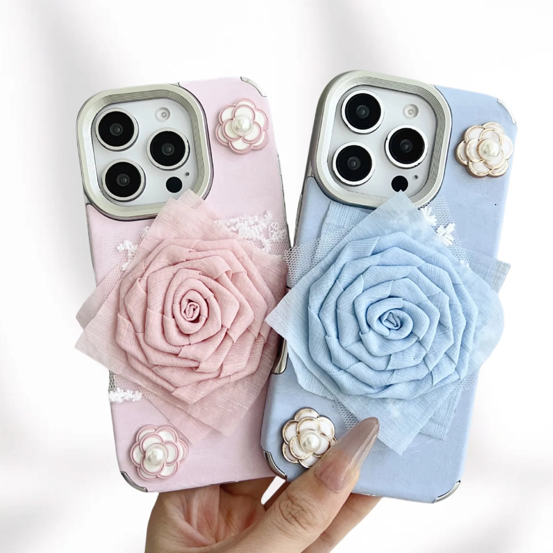 Fabric 3D Rose iPhone Case