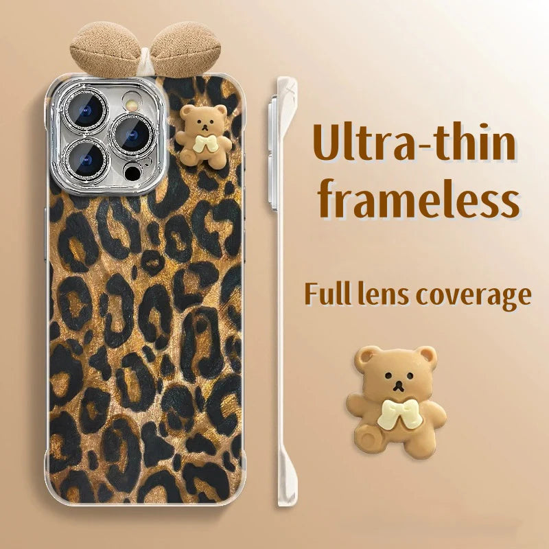 Bear Leopard Stand iPhone Case