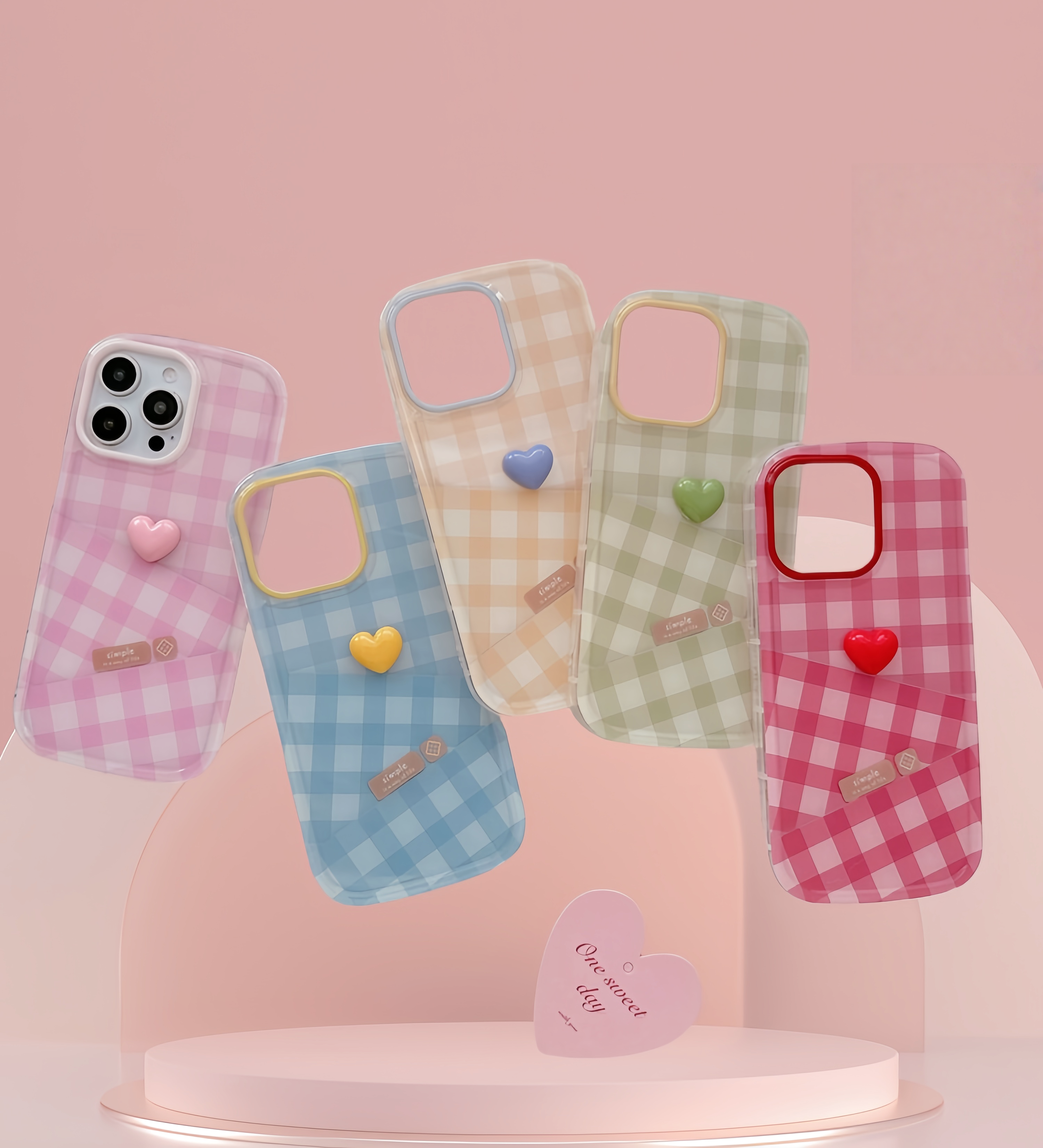 Minimalist 3D Heart iPhone Case