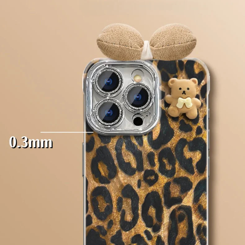 Bear Leopard Stand iPhone Case