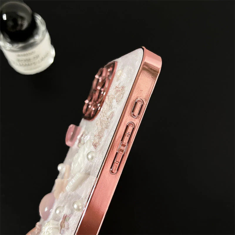 Heart Electroplated Resin iPhone Case