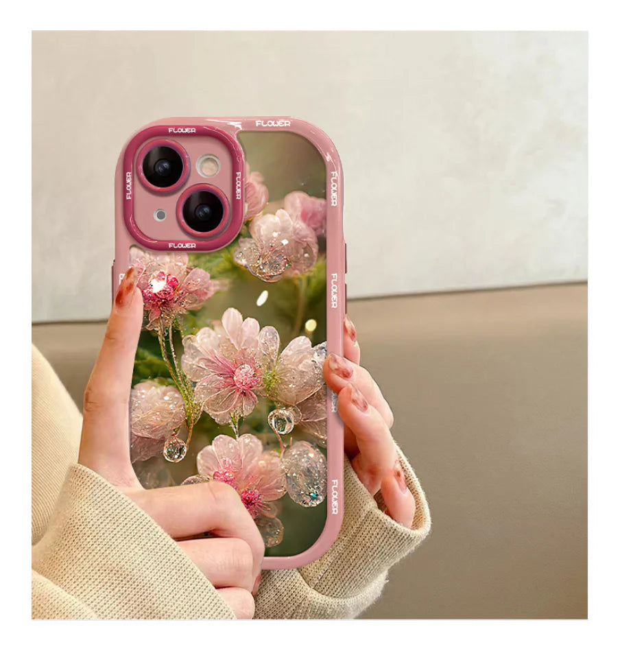 Pink Blossom Crystal iPhone Case