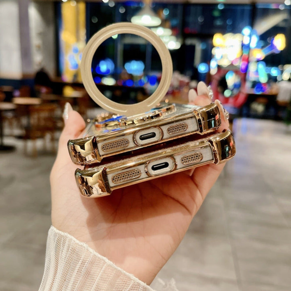 Aqua Glitz Stand Case