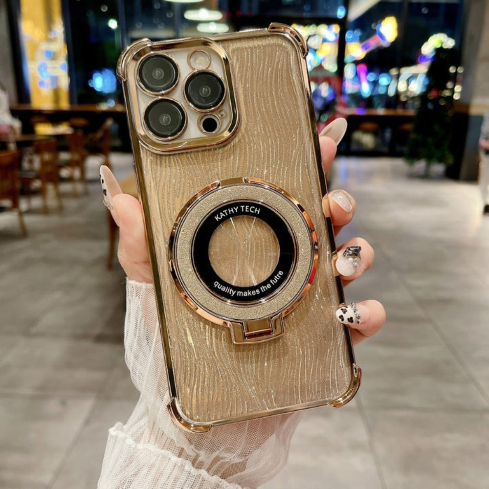 Aqua Glitz Stand Case