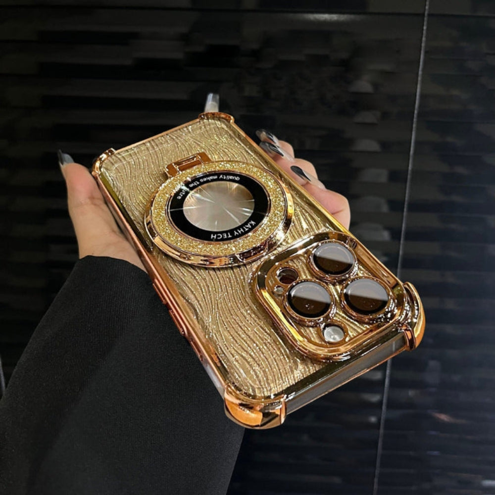 Aqua Glitz Stand Case