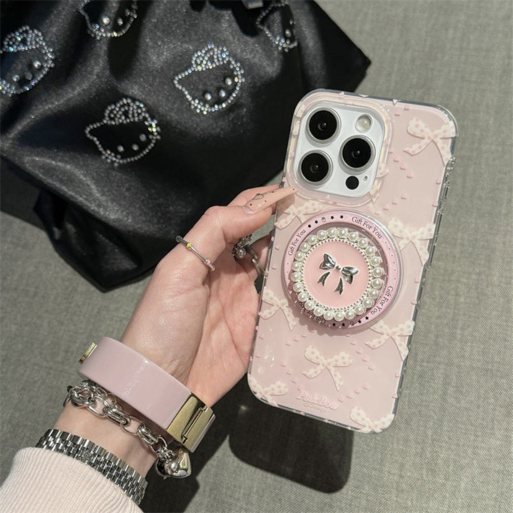 Glam Bow Pop‑Grip Case