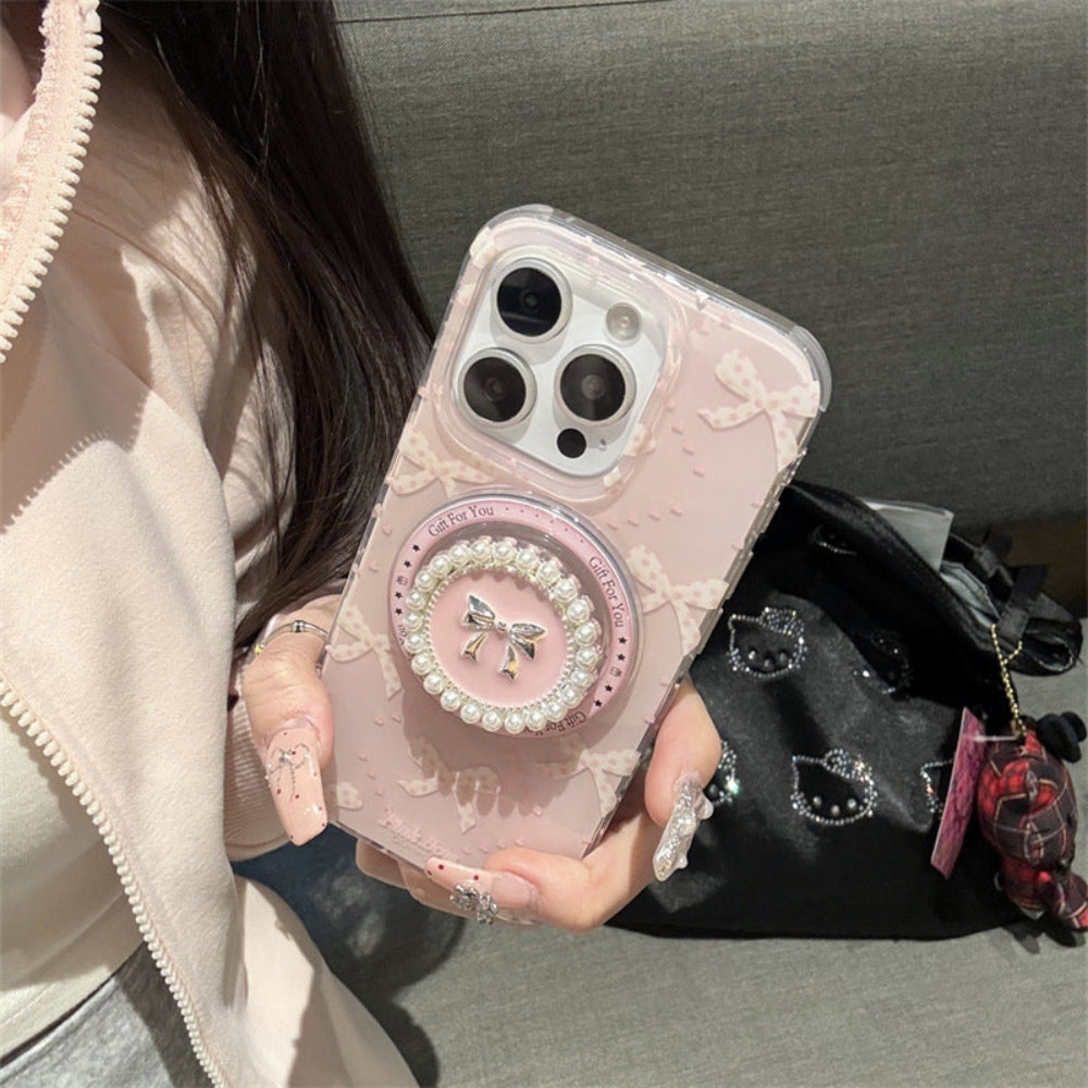 Glam Bow Pop‑Grip Case