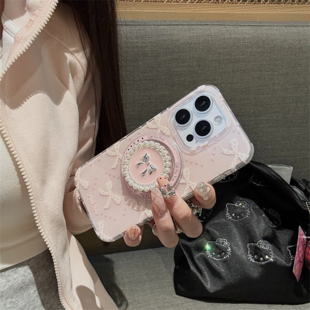 Glam Bow Pop‑Grip Case