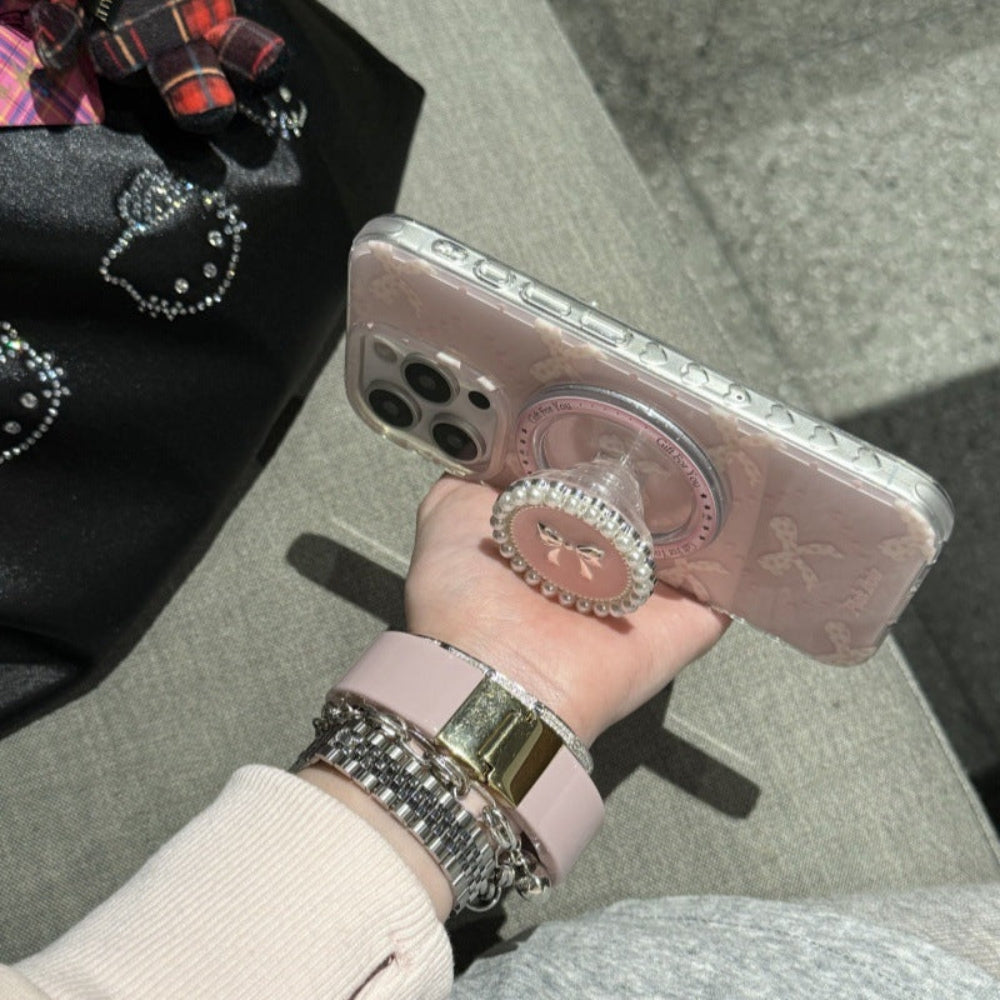 Glam Bow Pop‑Grip Case