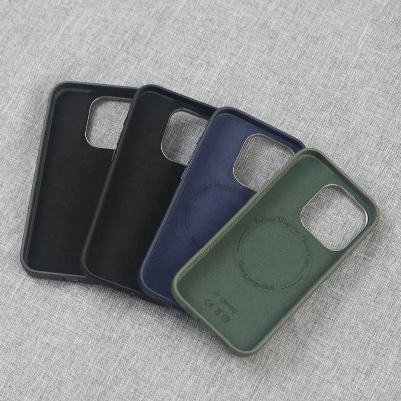 Embossed Classic Leather MagSafe iPhone Case