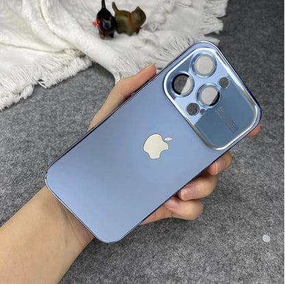 Premium Chromatic Lens Glass Case For iPhone