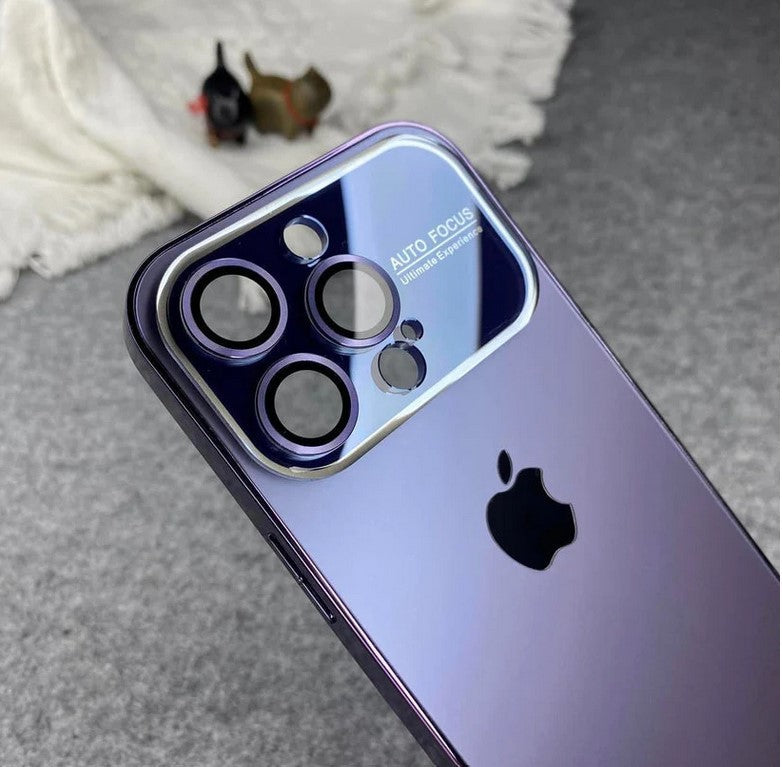 Premium Chromatic Lens Glass Case For iPhone