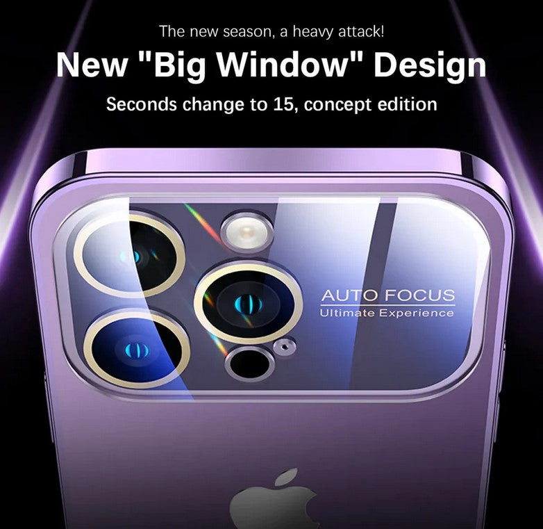 Premium Chromatic Lens Glass Case For iPhone