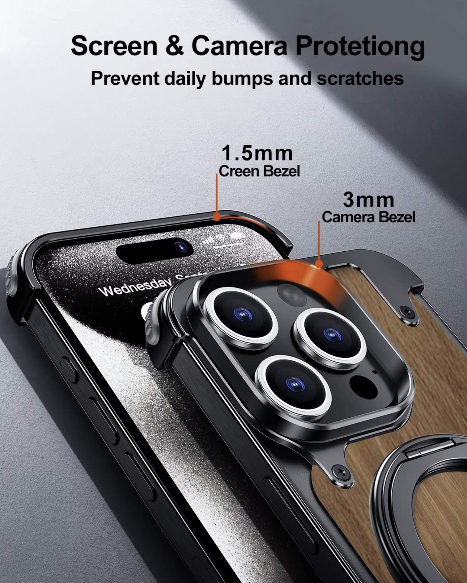 Wood-Metal MagSafe iPhone Case