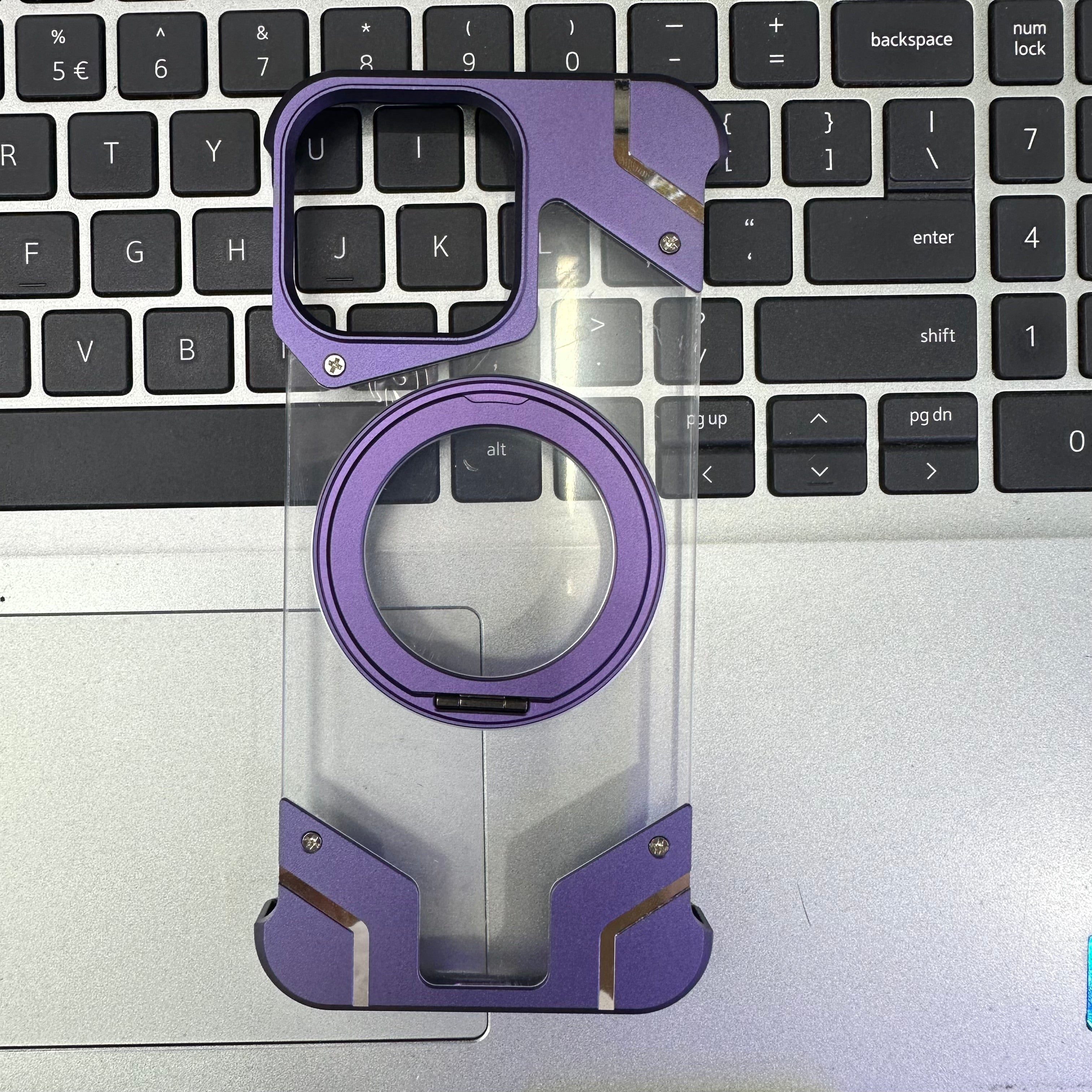 Metal Frameless Kickstand iPhone Case