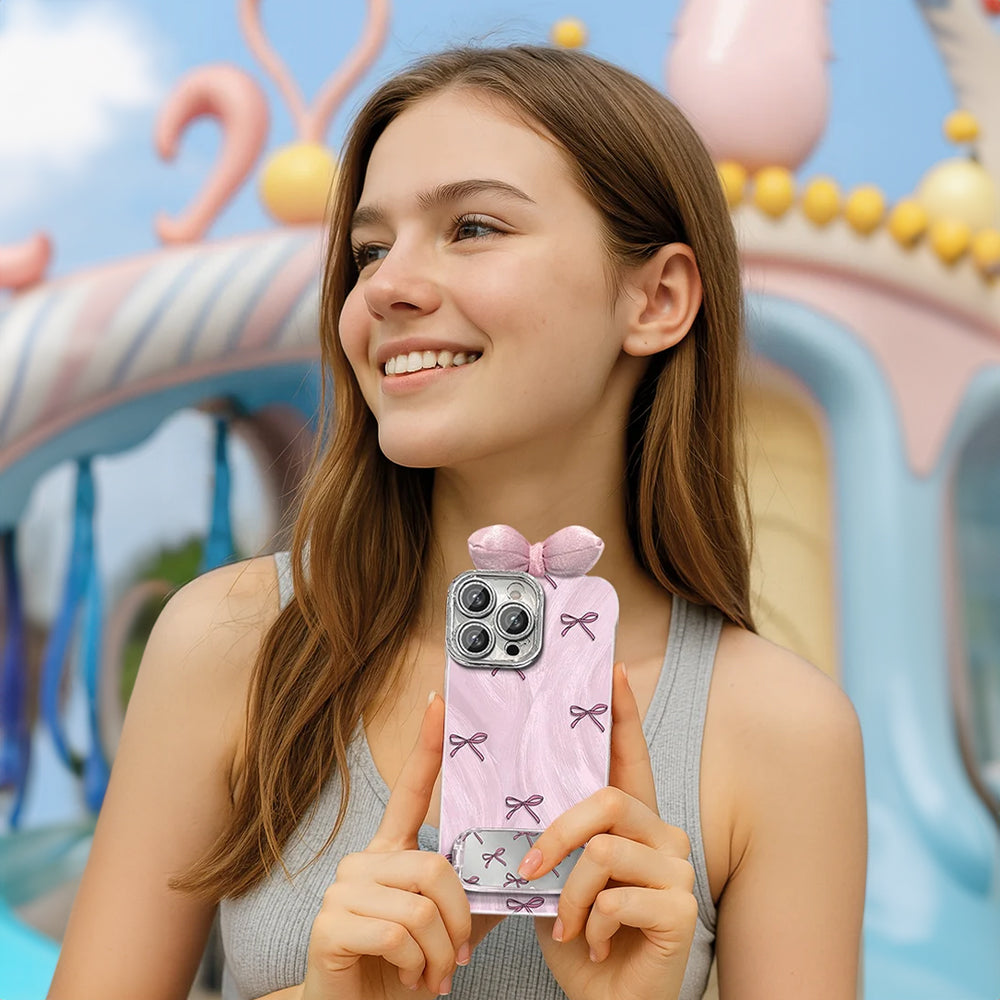 Pink Ribbon Bow iPhone Case