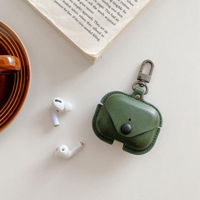 Button Leather Apple AirPods Cover