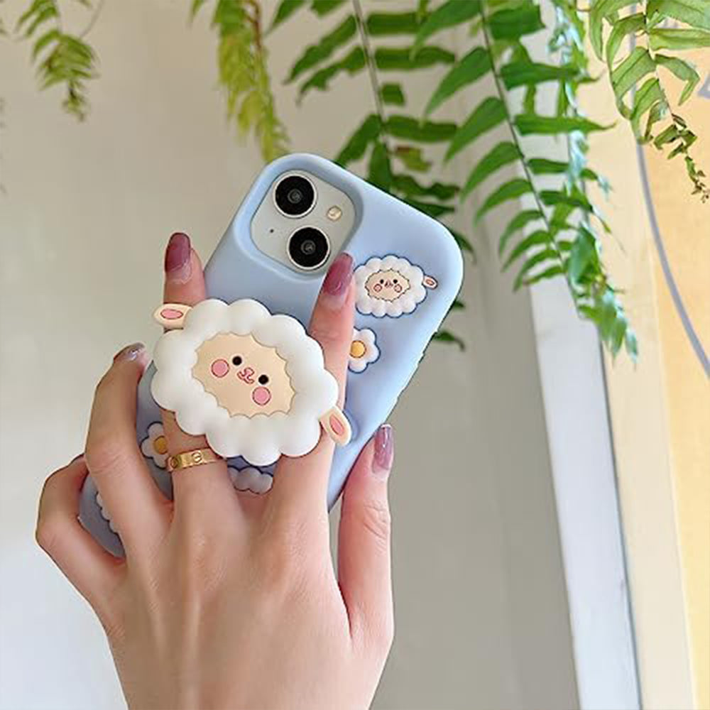 Sheep Bracket Blue soft Silicone iPhone Case