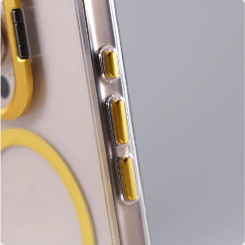 Four Corners Anti-Drop Stand Transparent Magnetic iPhone Case