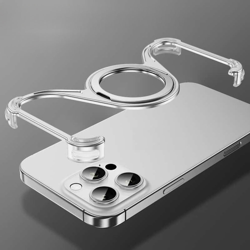 M-Shaped Metal Rotating Stand Magnetic Phone Case