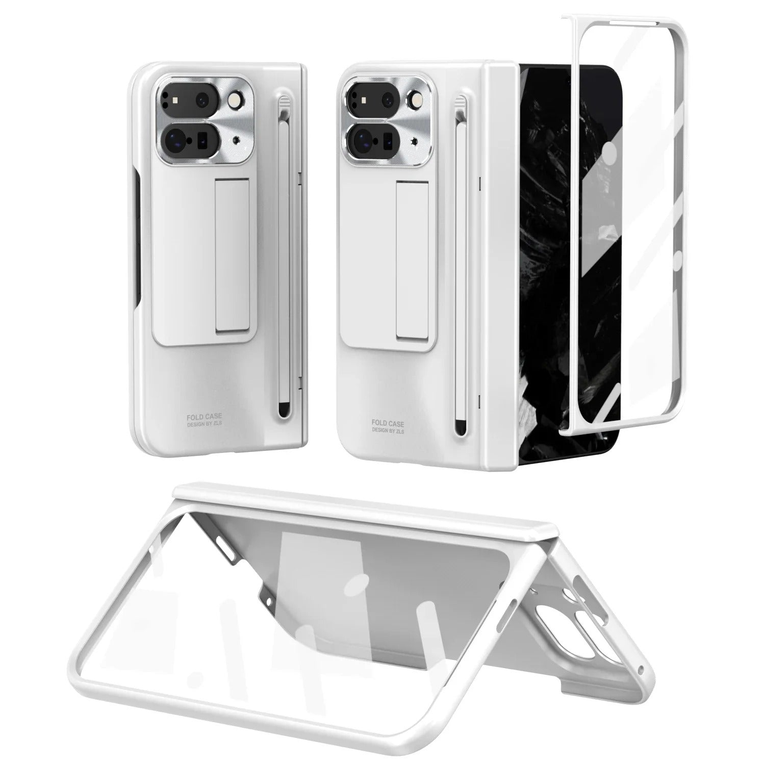 Luxury One-Piece Plating Folding Case for Google Pixel 9 Pro